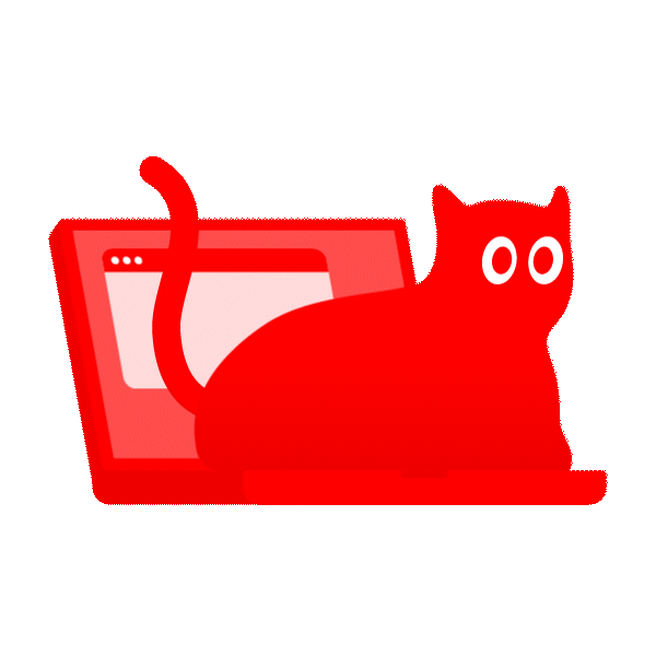 Contact support cat illustration